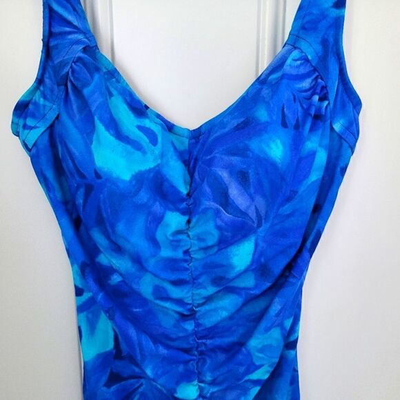 Maxine of Hollywood🏝 blue One-piece swimsuit size 16 - Picture 6 of 16